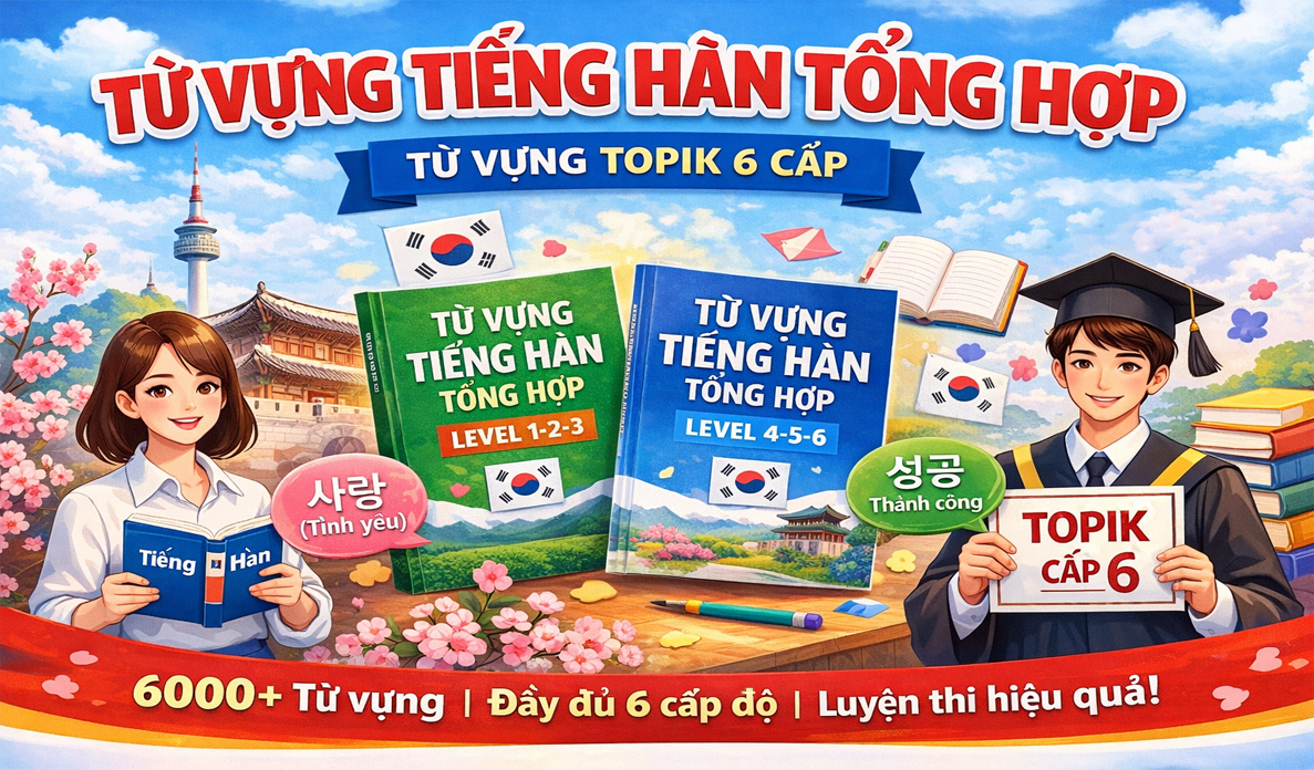 Từ vựng tiếng Hàn tổng hợp